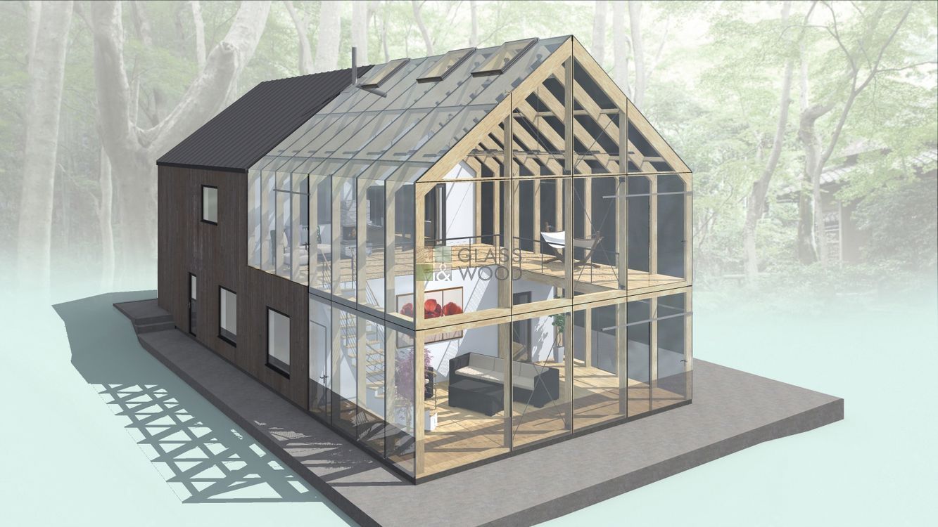 Glass house designing