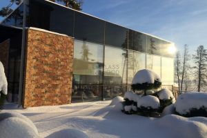 Winter garden with glass facade