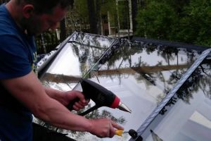 Glass roof waterproofing