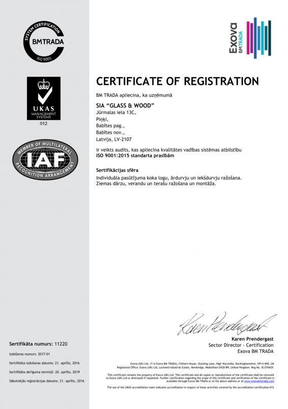 ISO 9001 sertifikats LV