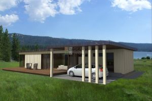 Houten huis in Letland