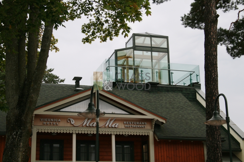 Roof glass construction in Jurmala